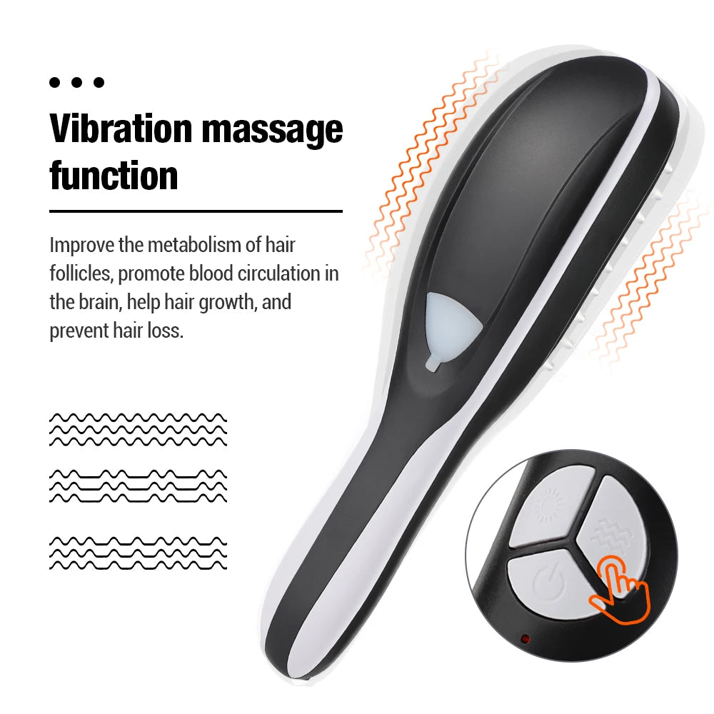 Electric Spray Massage Comb Hair Growth Vibration Head Massager Brush LED Anti Hair Loss Scalp Liquid  Atomizing Comb