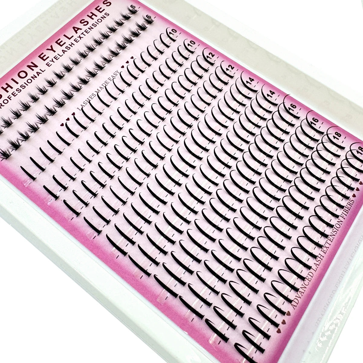 16Rows Bottom Lashes(6-7mm) and Spikes(15-21mm) Mix DIY Eyelash Extension Wispy Individual Lash Spikes Clusters DIY Lashes Tools