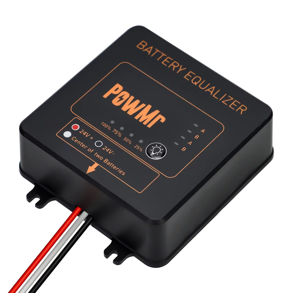 PowMr Battery Equalizer Battery Balancer for 24V 36V 48V System Solar Charge Controller for Gel Flood AGM Lead Acid Batteries