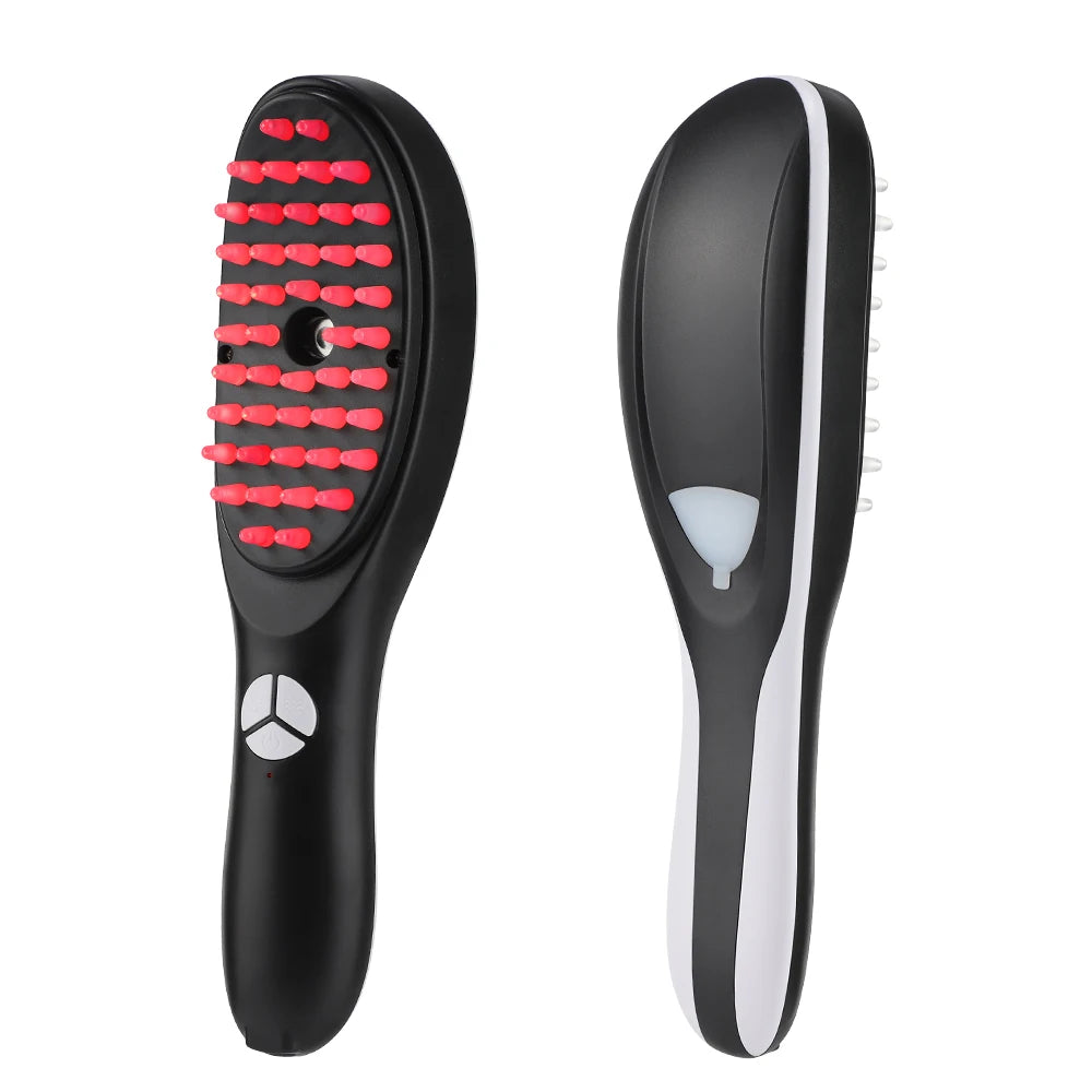 Electric Spray Massage Comb Hair Growth Vibration Head Massager Brush LED Anti Hair Loss Scalp Liquid  Atomizing Comb
