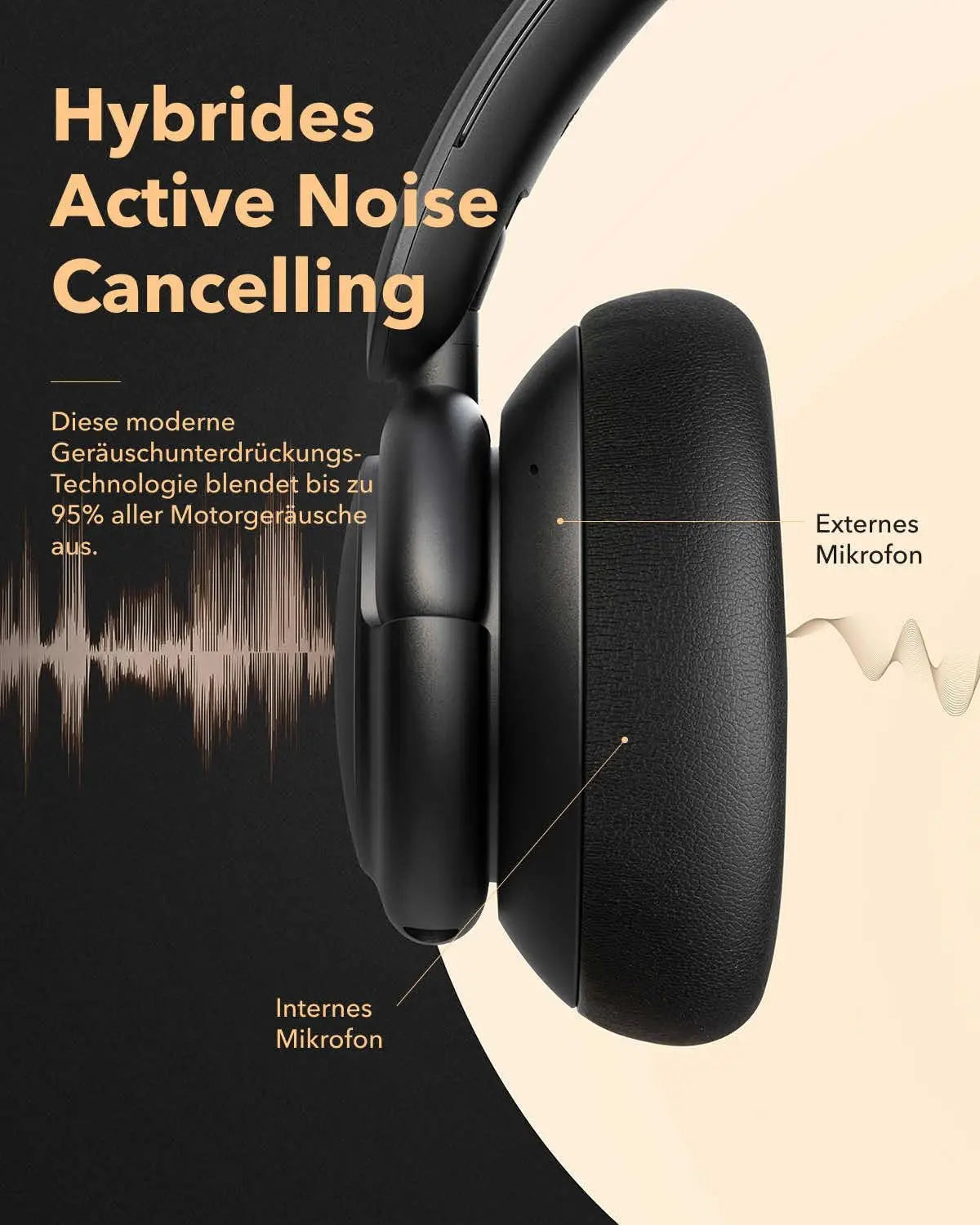 Soundcore Life Q30 headphones with Hybrid ANC Bluetooth Over-Ear Design Wireless Hi-Res Audio