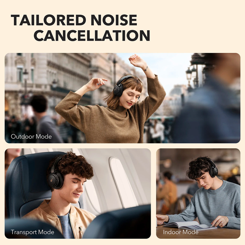 Soundcore Life Q30 headphones with Hybrid ANC Bluetooth Over-Ear Design Wireless Hi-Res Audio