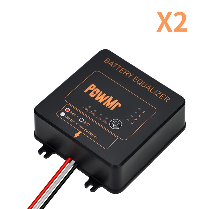 PowMr Battery Equalizer Battery Balancer for 24V 36V 48V System Solar Charge Controller for Gel Flood AGM Lead Acid Batteries