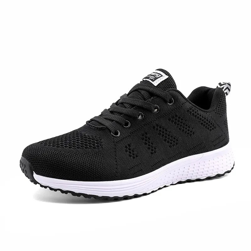 Women Casual Shoes Fashion Breathable Walking Mesh Flat Shoes Sneakers White Female Footwear